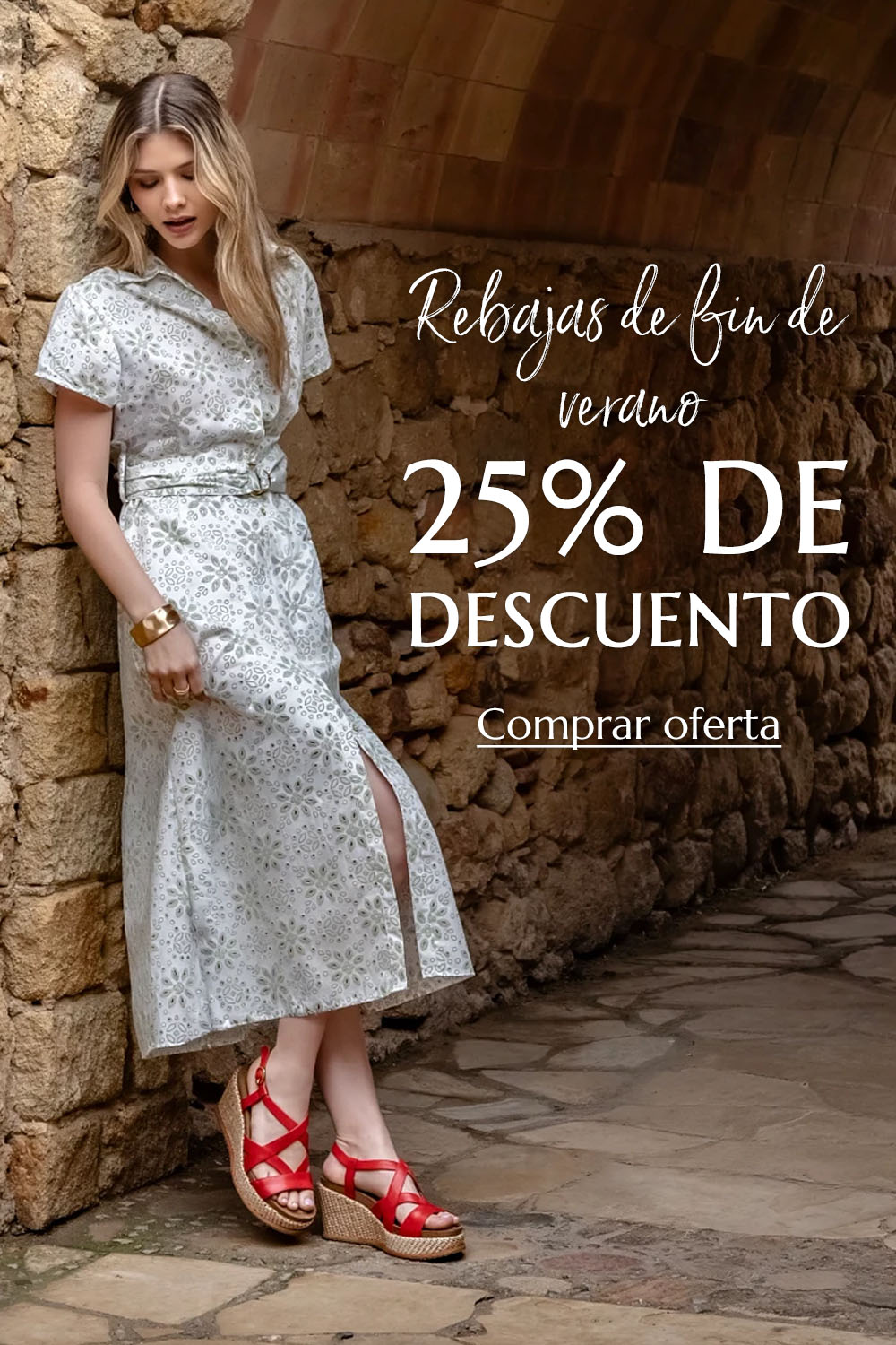  Rebajas de fin de verano. 25% de descuento. Comprar oferta.